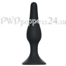 Чёрная анальная пробка Slim Anal Plug XL - 15,5 см