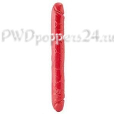 Красный двусторонний фаллоимитатор - 31 см