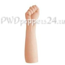 Телесный стимулятор в виде руки со сжатыми в кулак пальцами - 36 см